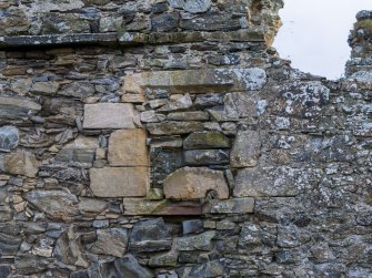 Boyne Castle.
Exterior, W elevation, detail of blocked window opening.