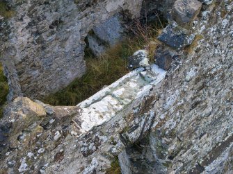 Boyne Castle.
Exterior, W range, W elevation, detail of cill at 3rd floor level.