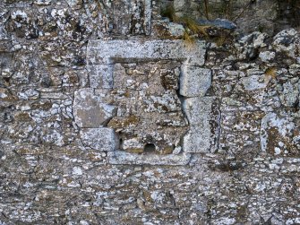 Boyne Castle.
Exterior, main hall, blocked opening at 2nd floor of E elevation.