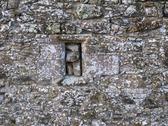 Boyne Castle.
Exterior, main hall, blocked opening at 2nd floor of E elevation.