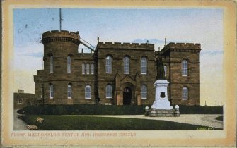 Flora Macdonald's Statue and [Inverness] Castle, Inverness