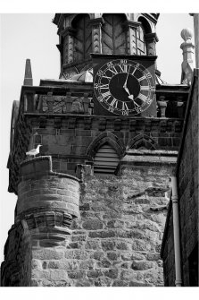 Aberdeen, Castle Street, Municipal Buildings, Tolbooth Tower.
Detail of parapet. North Side.
