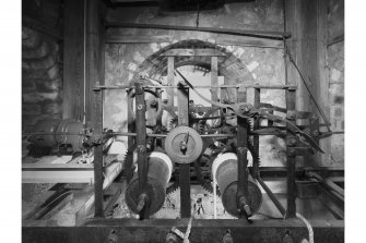 Spire, detail of clock mechanism