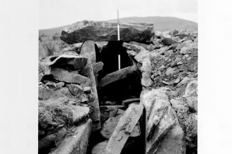 Excavation photograph - passage and chamber from the south-east.