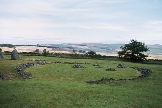 General view of enclosed cremation cemetery.