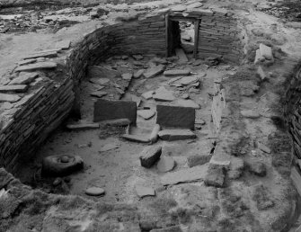 Excavation photograph: House 1, general view of interior from E.