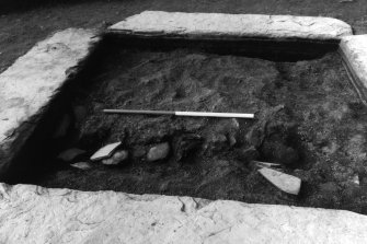 Excavation photograph showing the central setting from the east.