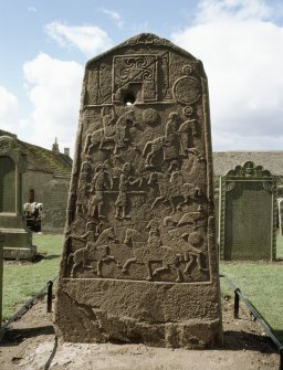 Aberlemno Pictish cross-slab symbol stone.