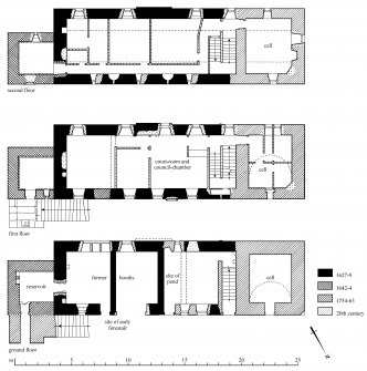 Floor plans
Preparatory drawing for 'Tolbooths and Town-Houses', RCAHMS, 1996.
N.d.