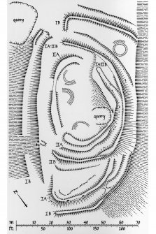 Publication plan of Cow Castle fort. Scanned image of photographic copy.