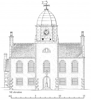 North east elevation.
Preparatory drawing for 'Tolbooths and Town-Houses', RCAHMS, 1996.
N.d.