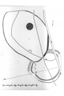 Publication drawing: Black Hill, Lesmahagow, fort and settlement. Scan of photographic copy.