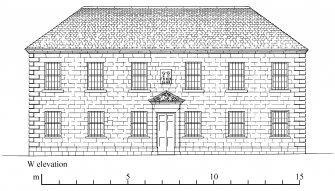 West elevation
Preparatory drawing for 'Tolbooths and Town-Houses', RCAHMS, 1996.
N.d.