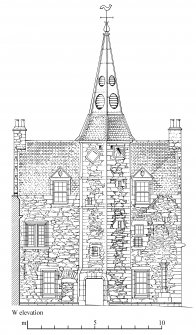 West elevation
Preparatory drawing for 'Tolbooths and Town-Houses', RCAHMS, 1996.
N.d.