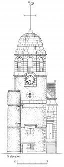 North elevation
Preparatory drawing for 'Tolbooths and Town-Houses', RCAHMS, 1996.
N.d.