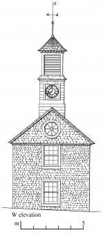 W elevation (partially reconstructed).