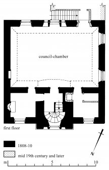 First-floor plan
Preparatory drawing for 'Tolbooths and Town-Houses', RCAHMS, 1996.
N.d.