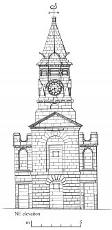 North east elevation
Preparatory drawing for 'Tolbooths and Town-Houses', RCAHMS, 1996.
N.d.