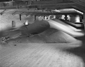 Ardbeg Distillery.
Interior, view of barley-loft of East malt-barn.