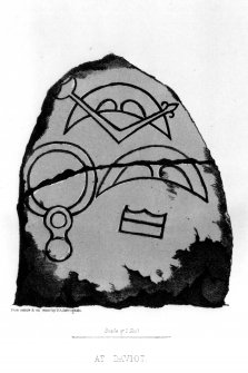 The Daviot stone, from J Stuart, The Sculptured Stones of Scotland, i, pl.4.