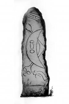 Craigton symbol stone.
From J Stuart, The Sculptured Stones of Scotland, i, pl. xxxii.
