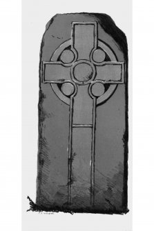 Edderton, cross-slab, face and reverse.
From J Stuart, The Sculptured Stones of Scotland, i, pl. xxxi.