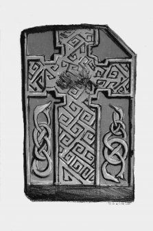 Kingoldrum no.2 cross-slab (face).
From J Stuart, The Sculptured Stones of Scotland, i, pl. 89.
