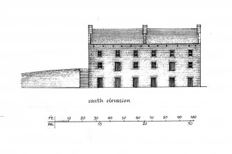 Perspective, elevation & plans of warhouse.
Site plan of harbour.