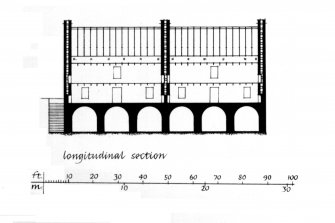 Perspective, elevation & plans of warhouse.
Site plan of harbour.