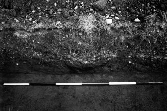 Excavation photograph showing the ritual pit in the centre of the Principia court.