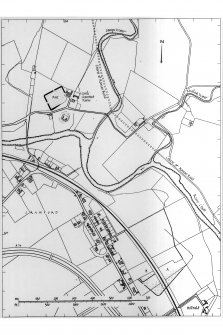 Publication drawing; general plan showing Roman fort and temporary camps, Crawford. Photographic copy. 
