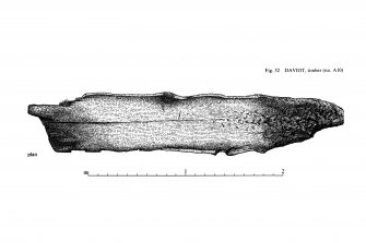 (PMT copy of DC 36081). Plan of the Daviot 'timber', drawn for publication as RJC Mowat (1996), Logboats of Scotland (fig. 32).