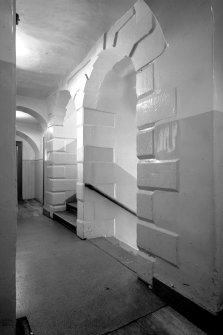 Aberdeen, Schoolhill, Robert Gordon's College, interior
General view of main staircase at second floor level showing rusticated stair openings.