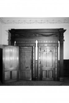 Aberdeen, 91-93 Union Street, North British and Mercantile Co Ltd, interior
Detail of wall safes in ground floor Manager's Room showing inner door.