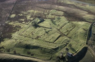 Oblique aerial view of the foundations of Haywood village.