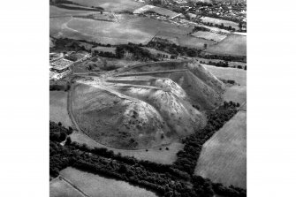 Oblique aerial view of Shale-oil bing.