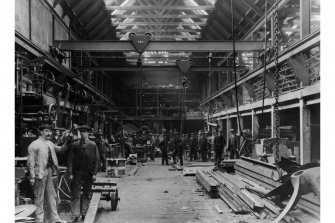 Foundry, Rose Street.
View of central machine hall.
