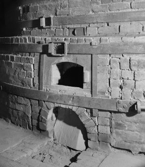 Base of kiln showing specimen fireplace