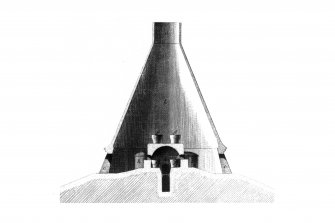 Engraved view by Diderot of cone and furnace illustrated on page 174 of Monuments on Record.