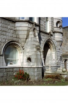 Aberdeen, 50 Queen's Street.
General view of stonework on facade.