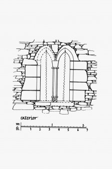 Exterior Elevation of North window embrasure in East curtain wall
u.s.   u.d.
Lorn Inv. Fig. 185