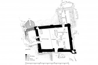 Publication drawing. Castle Sween; plan of Ground Floor.