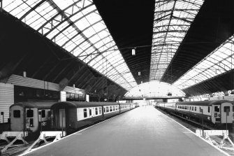 Interior.
General view of train shed from S.
