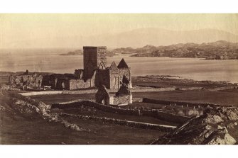 Iona, Iona Abbey.
General view from South-West.
Insc: 'Iona Cathedral and St Oran's Chapel'.