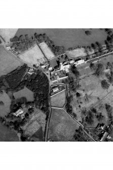 Arial view of Culross Abbey and House.