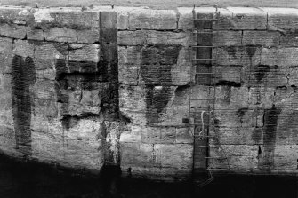 Crinan Canal, Crinan Basin.
Detail of slots for storm-gates.