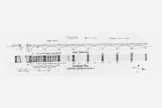 Photographic copy of drawing showing plans, elevations, sections and details.