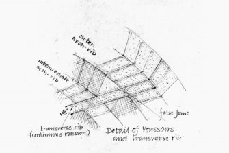 Photographic copy of drawing showing plans, elevations, sections and details.