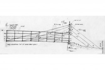 W elevation, plan at Deck Level and details.
Signed and Dated "GDH 27/7/76"