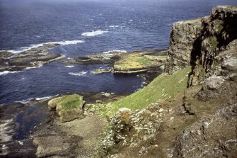 View from the cliff-top of the fort on Dun Channa